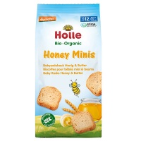 Holle Organic Honey Mini Baby Rusks Honey & Butter